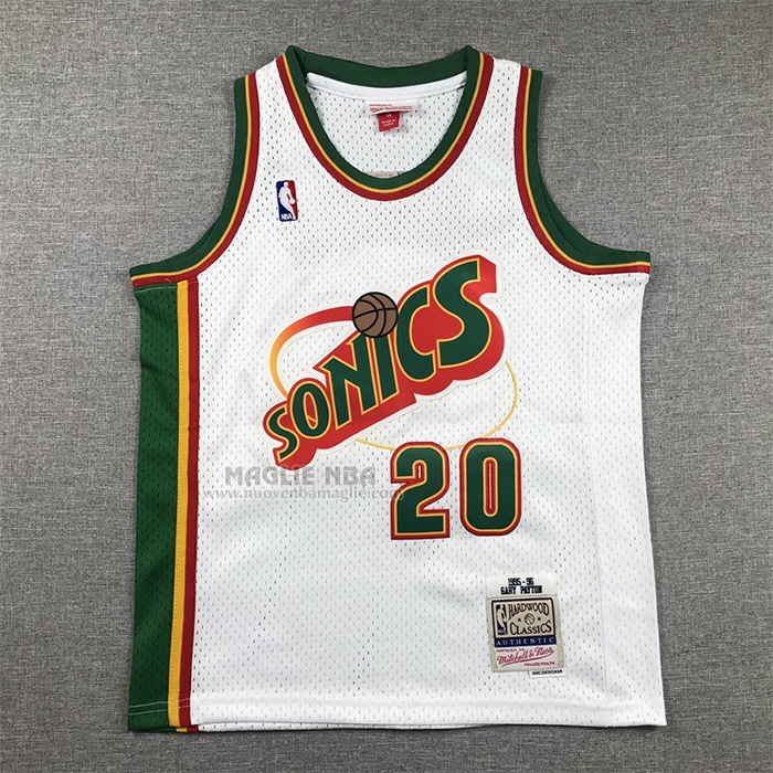 Maglia
 Gary Payton NO 20 Bambino
 Seattle SuperSonics Throwback
 Historic Bianco
